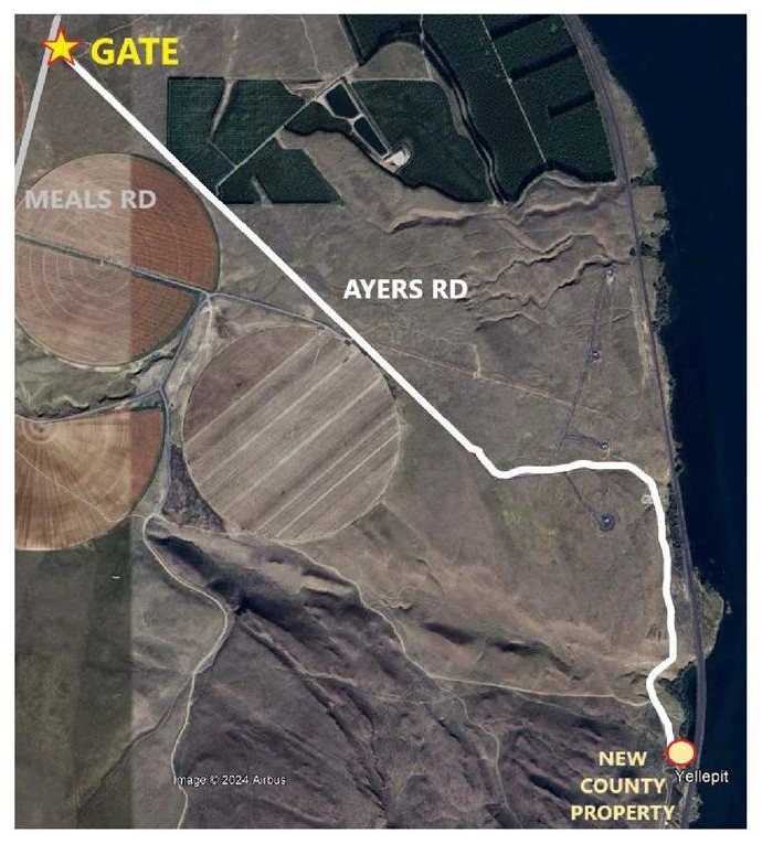 Air photo of Ayers Road and nearby roads